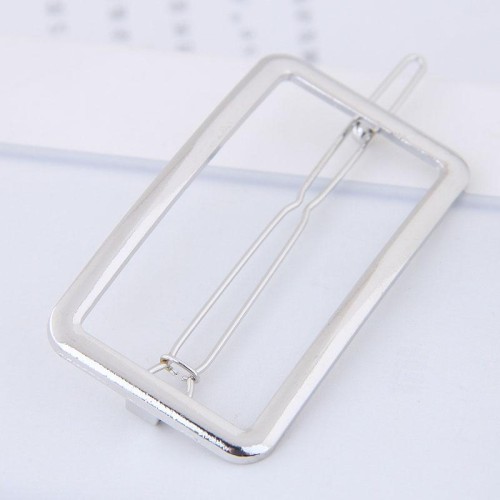 occidental style fashion  Metal concise square personality Word