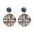 UR Acrylic diamond earrings occidental style wind high-end lady ear stud