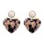 ear stud occidental style Acrylic square earrings color