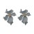 UR new flower earrings occidental style ear stud personality woman color