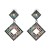 UR Alloy glass diamond earrings occidental style wind lady ear stud