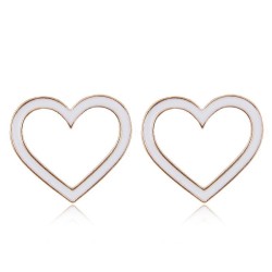 occidental style fashion  Metal Peach heart personality temperament ear stud