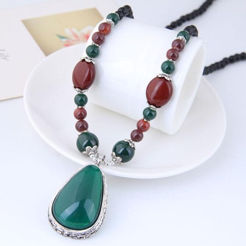 occidental style fashion  concise drop all-Purpose color black temperament long necklace sweater chain