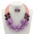 occidental style trend  Jelly color handmade beads Double layer sweater chain