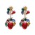 UR Alloy diamond earring high-end retro ear stud high quality glass diamond