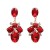 UR Alloy diamond earring high-end retro ear stud high quality glass diamond