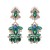 UR Alloy diamond earring high-end retro ear stud high quality glass diamond