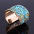 occidental style fashion gravel Rhinestone exaggerating opening width surface bangle