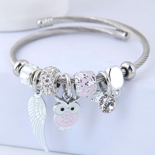 occidental style fashion  Metal all-Purpose  wings  owl  more elementsD concise personality personality bangle