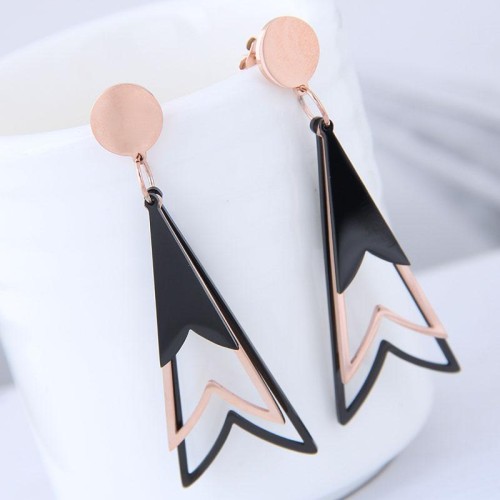 Korean style fashion s concise classic triangle temperament ear stud