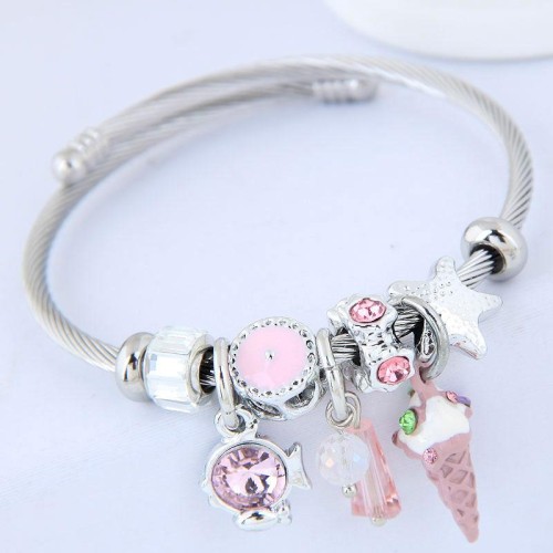 occidental style fashion  Metal all-Purpose  cartoon   more elementsD concise personality personality bangle