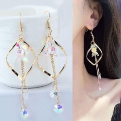 occidental style fashion  Metal concise drop personality earrings