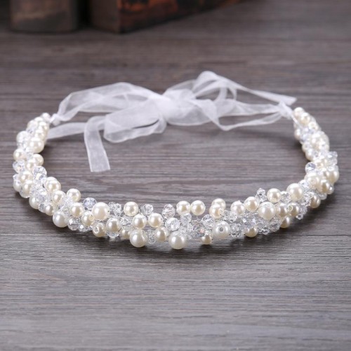 bride handmade Pearl belt crystal head  belt  bride