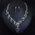 occidental style luxurious crystal gem clavicle short necklace earrings set fashion woman