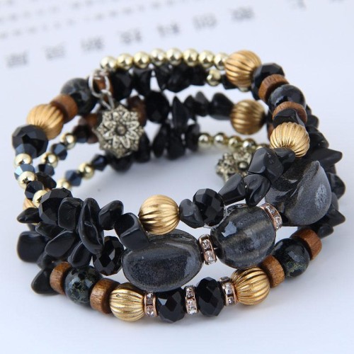 occidental style fashion  trend  concise  customs fashion mash up multilayer temperament bangle