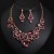 occidental style crystal gem short necklace earrings set woman