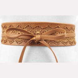lady ornament belt  flower lace width Girdle bow belt belt Dress ornament acce..