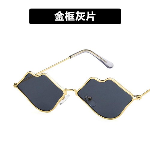 ( gold frame  gray  Lens )occdental style personalty samll sunglass  lady trend Metal Sunglasses fashon sunglass