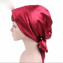 lady color print belt bow head   silk  long