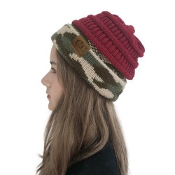 occidental stylecc     woolen hat fashion Outdoor warm hedging knitting