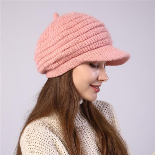 lady autumn Winter velvet knitting woolen baseball cap fashion warm cap