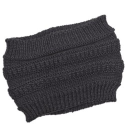  Autumn and Winter lady knitting belt width head woolen hat