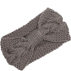  occidental style knitting Word bow belt  Autumn and Winter woman woolen warm sport head