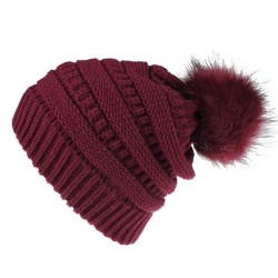 Autumn and Winter Imitation leather fox hat lady knitting occidental style leisure fashion hat