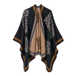 Autumn and Winter style lady leopard pattern all-Purpose imitate sheep velvet ..
