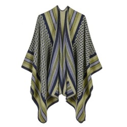  imitate sheep velvet slit scarf  fashion Stripe big lady shawl