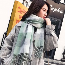 autumn Winter Collar man Korean style imitate sheep velvet grid scarf lady pur..