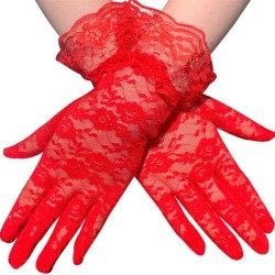 sexy flower lace glove short style black  summer bride glove  Sunscreen