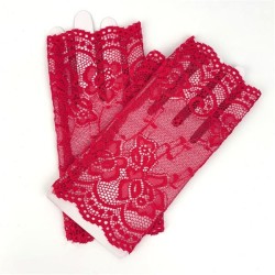 lady short style half lace glove Sunscreen glove