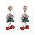 fashion flowers Modeling embed gem earringins temperament earrings elegant all-Purpose cherry