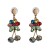 fashion flowers Modeling embed gem earringins temperament earrings elegant all-Purpose cherry