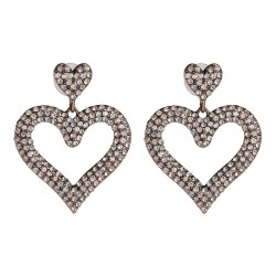 fashion heart-shaped earring woman temperament elegant all-Purpose earrings