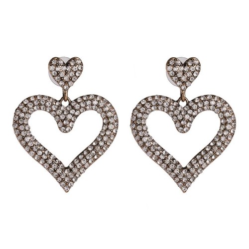 fashion heart-shaped earring woman temperament elegant all-Purpose earrings