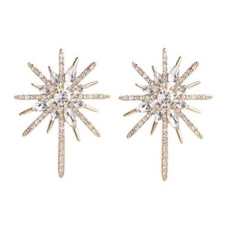 UR diamond earrings occidental style wind personality brief fashion ear stud