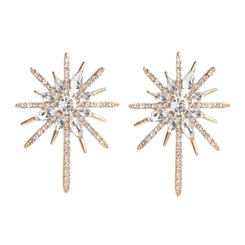 UR diamond earrings occidental style wind personality brief fashion ear stud
