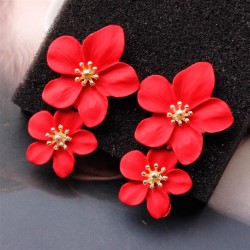 creative Earring occidental style personality trend multicolor Double layer fl..