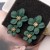 creative Earring occidental style personality trend multicolor Double layer flowers ear stud brief sweet earrings