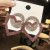 diamond exaggerating earrings fashion Peach heart occidental style wind earring love crystal same style Earring