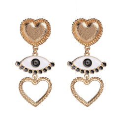  Alloy geometry eyes earrings occidental style  trend exaggerating personality..