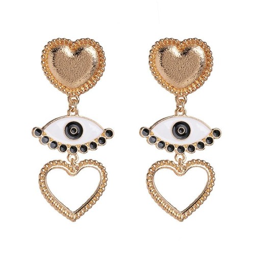  Alloy geometry eyes earrings occidental style  trend exaggerating personality big long style earring