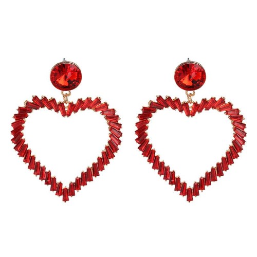 high love earrings woman heart-shaped color retro earring ear stud occidental style temperament