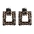 same style gem square earrings occidental style wind fashion color trend Earring geometry big earring