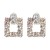 same style gem square earrings occidental style wind fashion color trend Earring geometry big earring