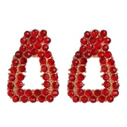 occidental style Mini Artificial Pearl square earrings geometry diamond color ..