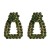 occidental style Mini Artificial Pearl square earrings geometry diamond color ear stud