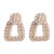 occidental style Mini Artificial Pearl square earrings geometry diamond color ear stud